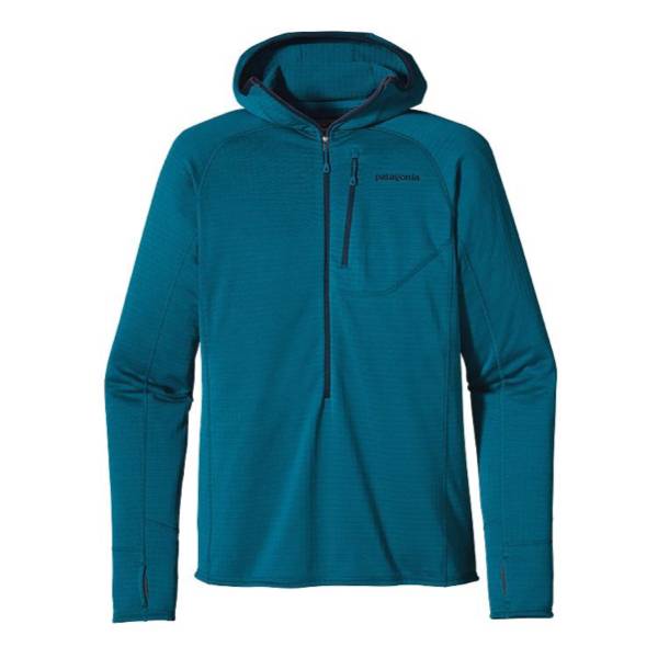 新品 パタゴニア メンズ R1 フーディ L Patagonia Hoody パーカー フリース ブルー 青 ランニング