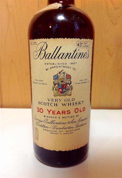 Ballantine's バランタイン30年 ベリーオールド 青赤紋章 70年代流通品