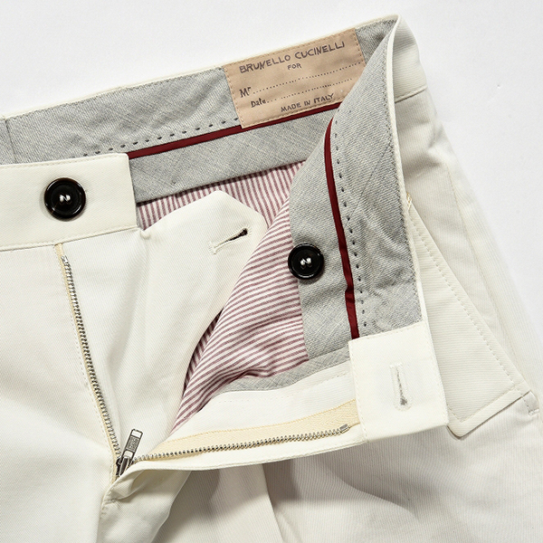 新品 9.2万 訳有 BRUNELLO CUCINELLI コットンパンツ ワンタック チノ