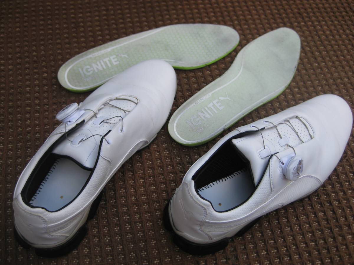 ☆美品！PUMA プーマ 　IGNITE ２７ｃｍ 　ホワイト＆ホワイトライン 　☆中古品_1