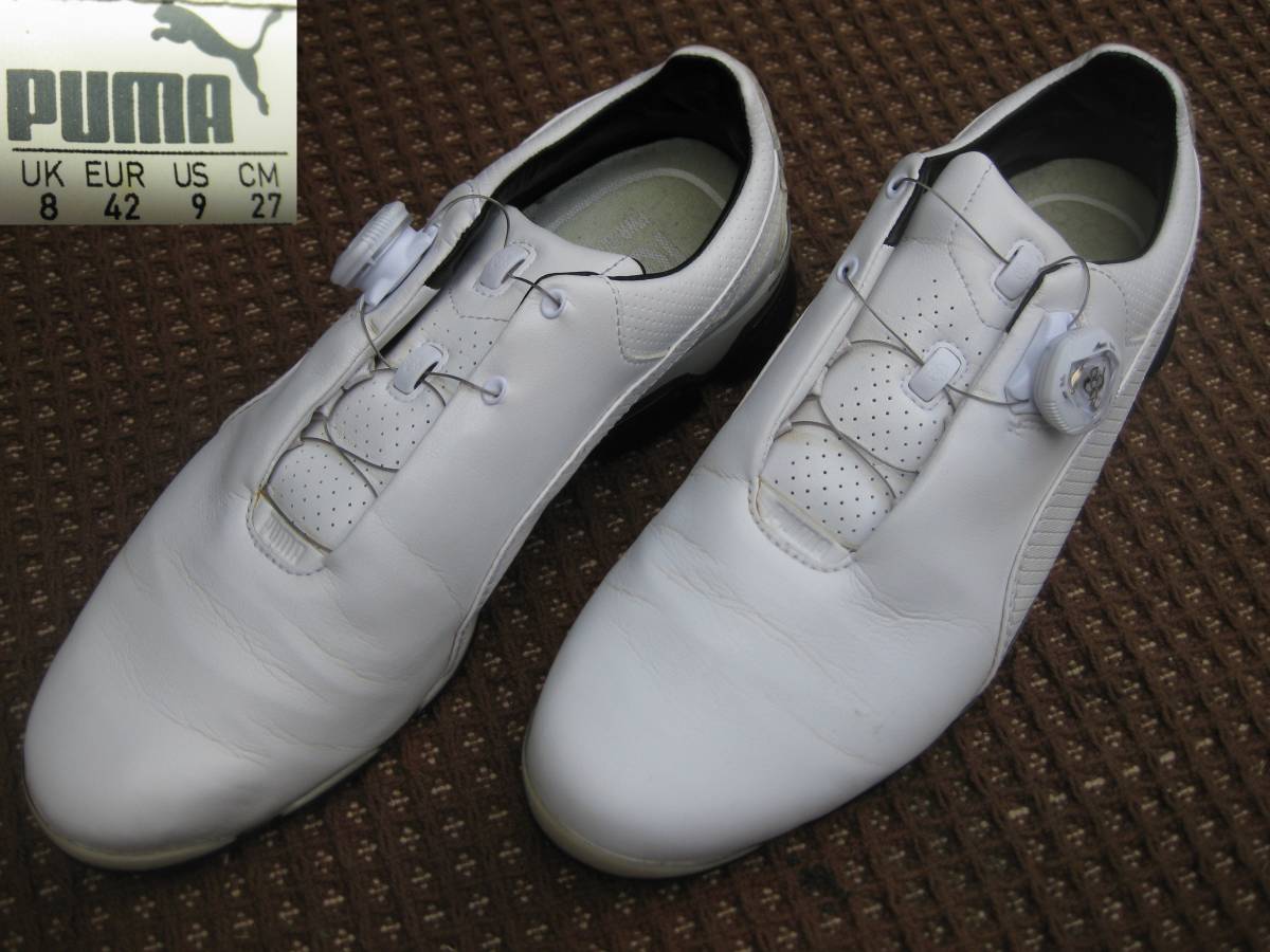 ☆美品！PUMA プーマ 　IGNITE ２７ｃｍ 　ホワイト＆ホワイトライン 　☆中古品_2