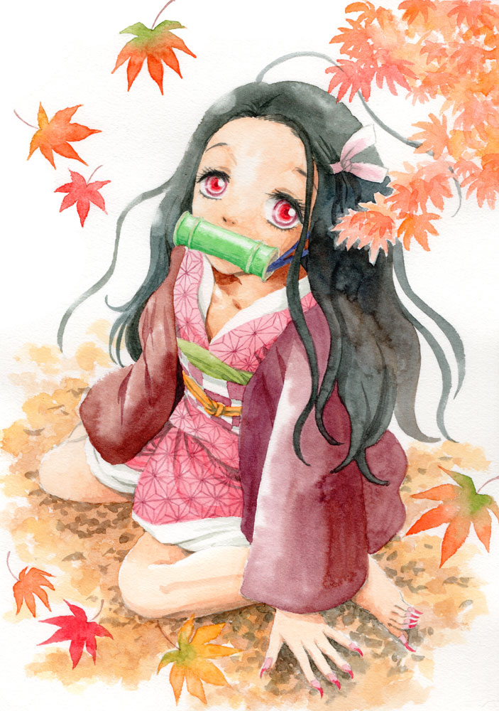 同人手描きイラスト『鬼滅の刃』禰豆子(手描きイラスト)｜売買された