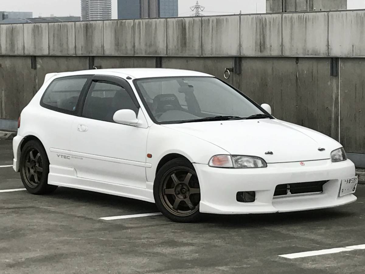 EG シビック 5MT B18C VTEC インテグラ タイプR 仕様 検30年3月 エンジンミッションOH歴あり 程度良 オールペン エアロ ...
