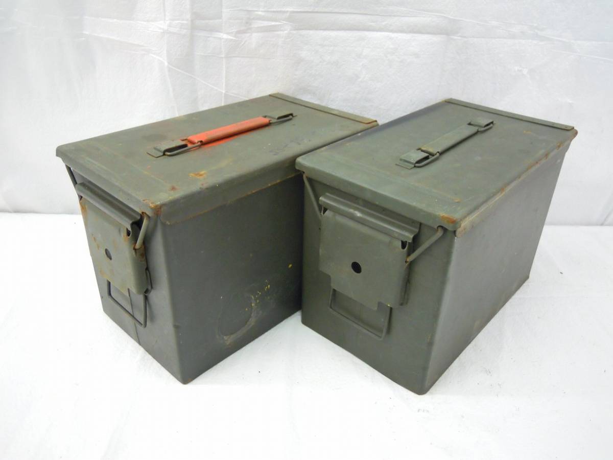 米軍放出品】アンモボックス アンモカン 弾薬箱H 2個 サバゲー 世田谷