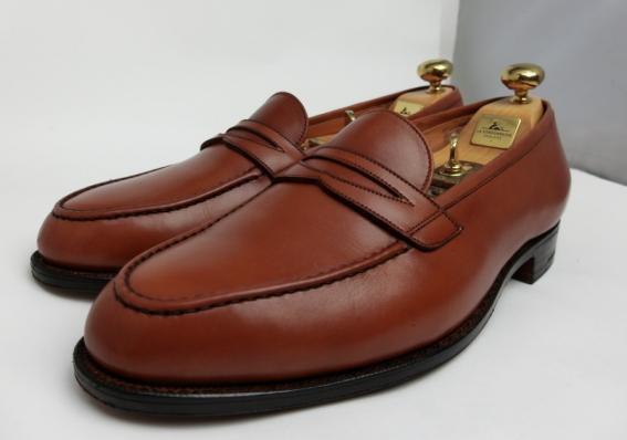 ★￥１★モノプリ 8231 希少レア！！・使用１回・旧工場製「Made By」・エドワードG・ローファー・8.5E・茶 モノプリ★￥１★