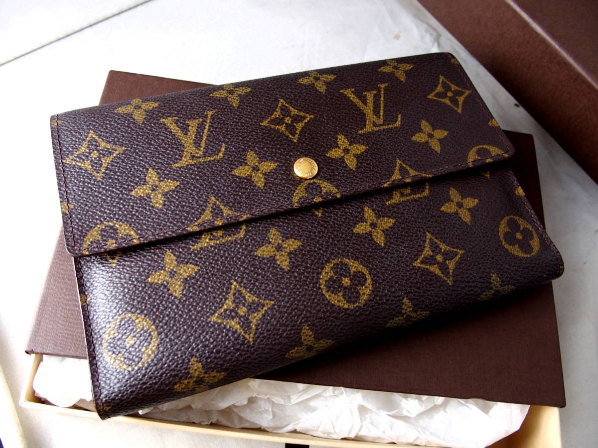 【美品】正規品鑑定済★ルイヴィトン★モノグラム★三つ折り財布