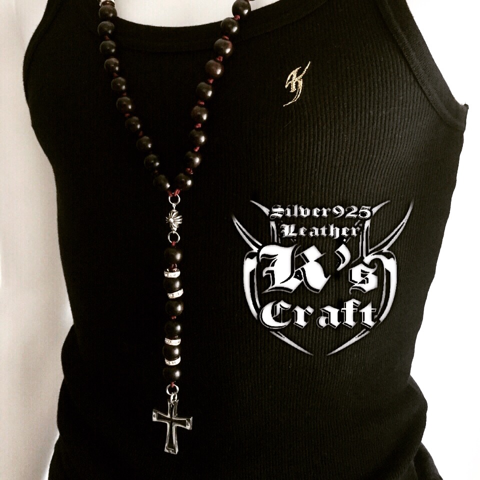 氷室京介 LAST GIGS フィルコン K's Craft カスタムメイド エボニー × silver925 ロザリオネックレス