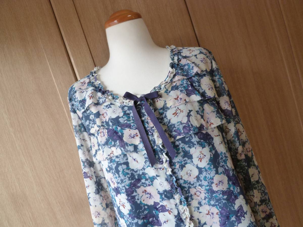 美品！□インゲボルグ□裾の4段重ねが素敵♪ 花柄プリント チュニック 