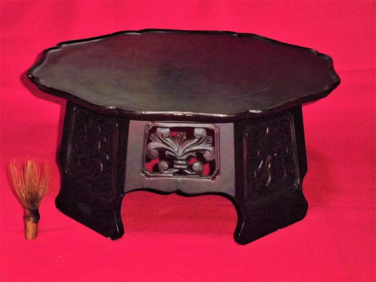 美術品・アンティーク・コレクション 760 李朝家具 八角膳 小盤① 杏子通板