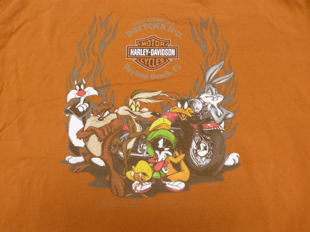 XL☆古着 ハーレーダビッドソン Tシャツ ルーニーテューンズ ワイリー