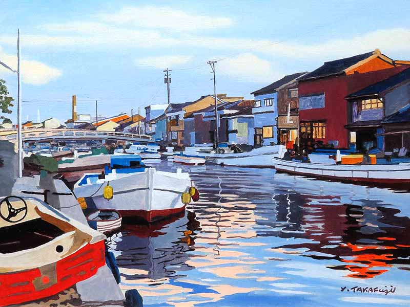 GINZA絵画館】送料無料！風景画名人・高藤義雄 油絵12号