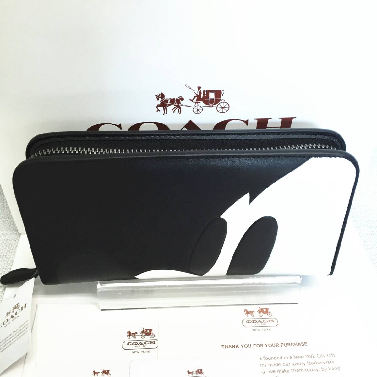 新品 COACH/コーチ長財布☆レディース財布 F54000 ミッキーコラボ限定 