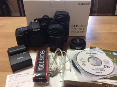 Canon EOS 70D ダブルズームキット EF-S 18-55 EF-S 55-250 おまけ