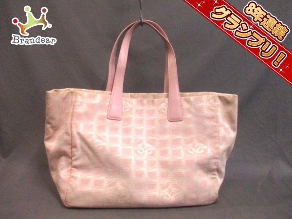 シャネル トートバッグ ニュートラベルライントートMM ピンク