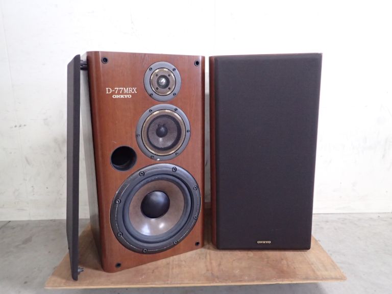 ONKYO スピーカー D-77MRX ペア △ 4EAD9-1 家電、AV、カメラ