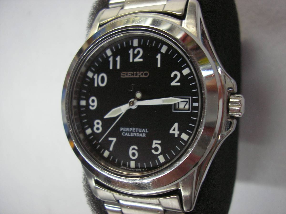 22]SEIKOセイコー8F32-00P0年差パーペチュアル電池交換済(スピリット 