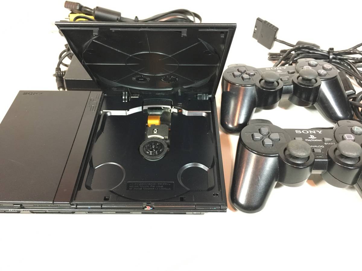 ◆ PS2 SCPH-70000 DUALSHOCK2×2台 メモリーカード　動作確認済◆