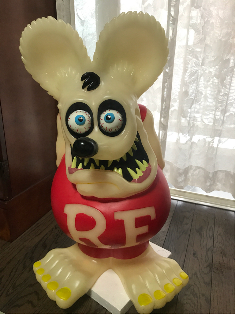 限定！【RAT FINK】ラットフィンク・24インチビッグコインバンク！蓄光タイプ_1