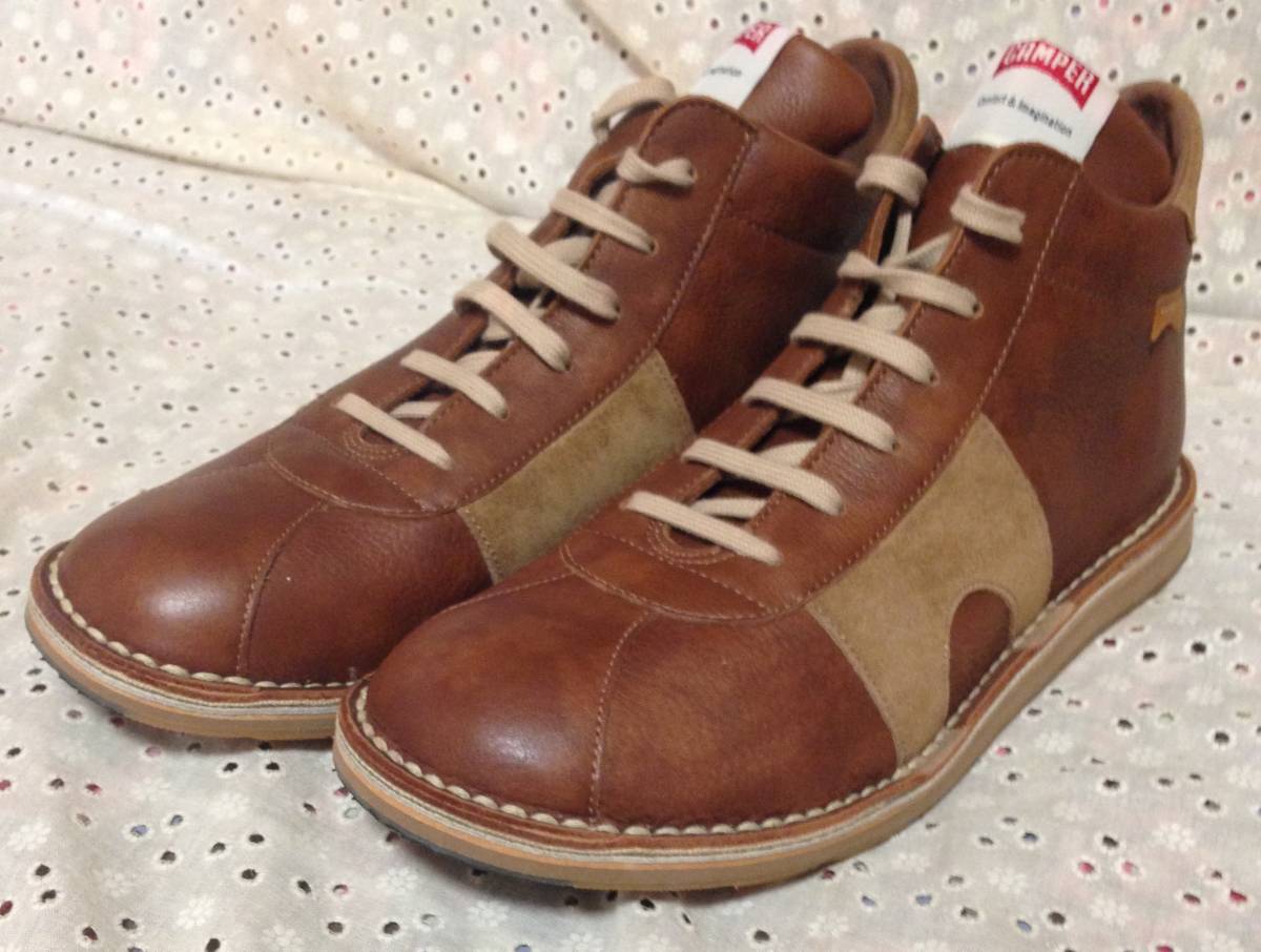 CAMPER ビッグフット Nライン - カンペール 38≒24㎝位 黒革 