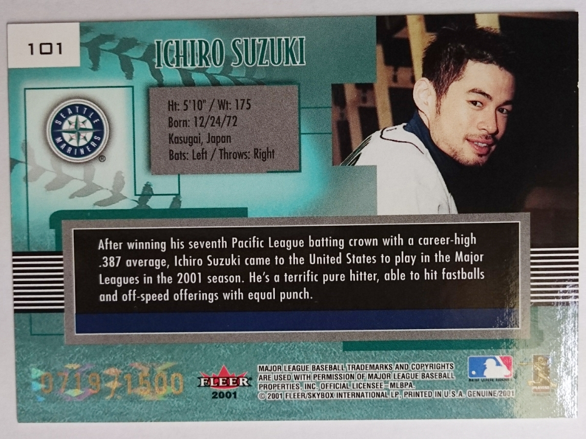 Ichiro 0 Fleer Suzuki Genuine RC #101 1 Rookie SP | ⁄1500 only