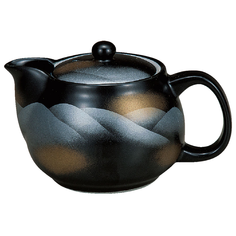 【即決】九谷焼 ポット急須 連山(茶こし付き)　陶器/和食器/美品/新品/未使用