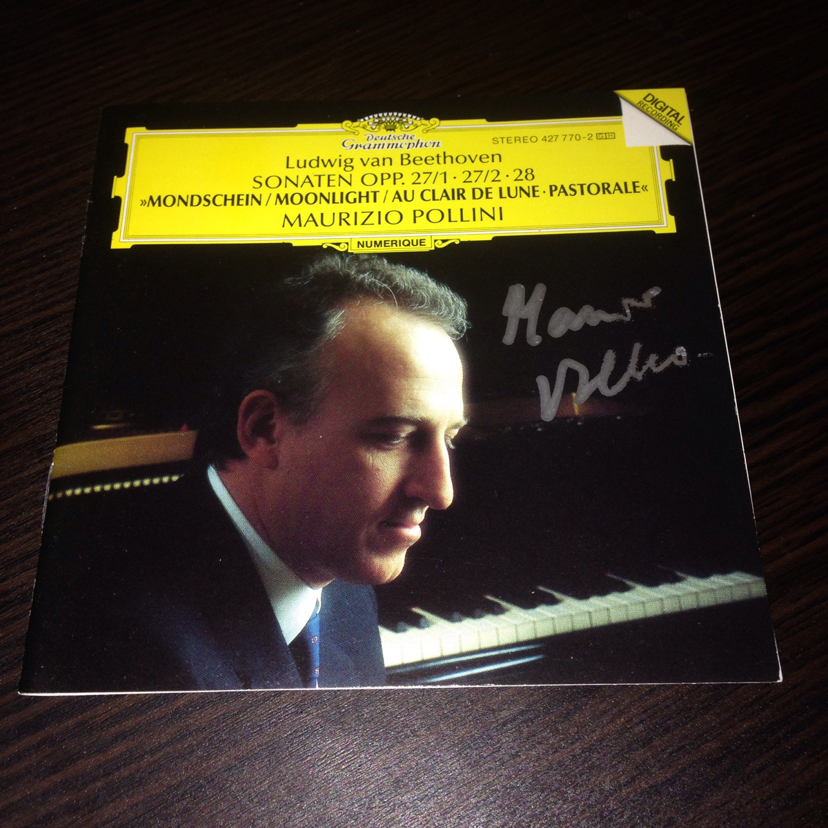 ポリーニ　サイン　CD マウリツィオ・ポリーニ Maurizio Pollini 直筆サイン入りCD 輸入盤