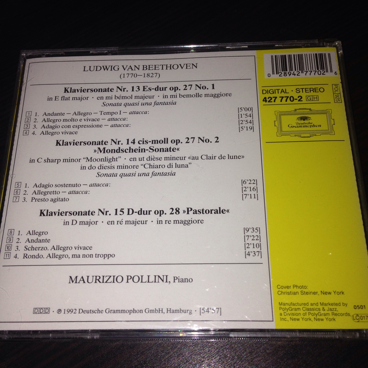 ポリーニ　サイン　CD マウリツィオ・ポリーニ Maurizio Pollini 直筆サイン入りCD 輸入盤