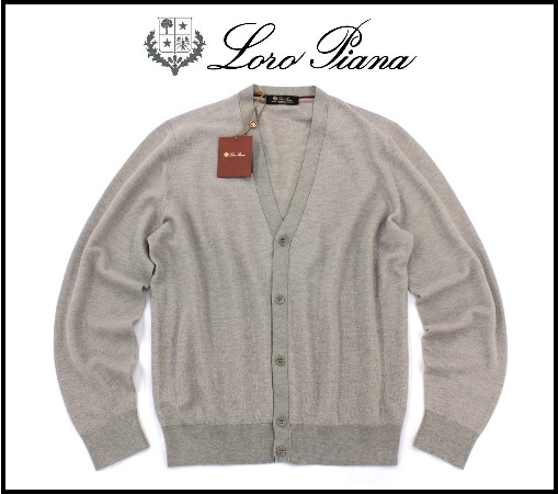 28万新品◆52=L◆ロロピアーナ◆ベビーカシミア混カーディガン