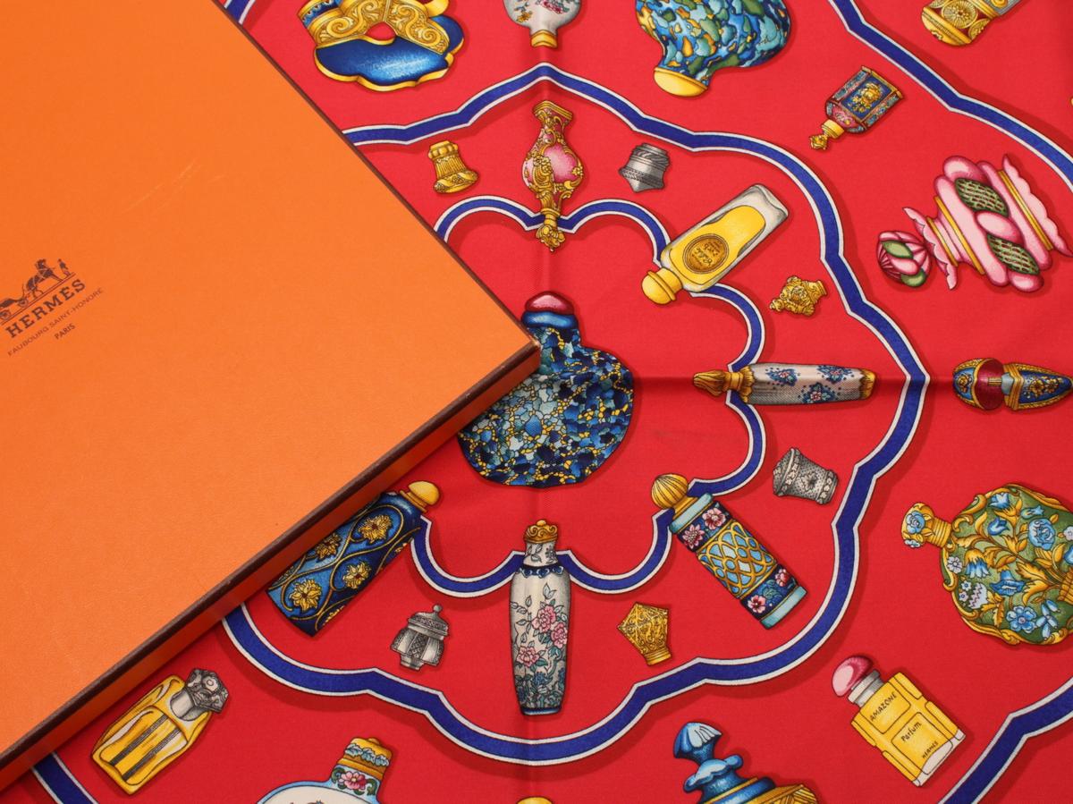 エルメス カレ90 スカーフ le 香水瓶 importe flacon HERMES | SILK100