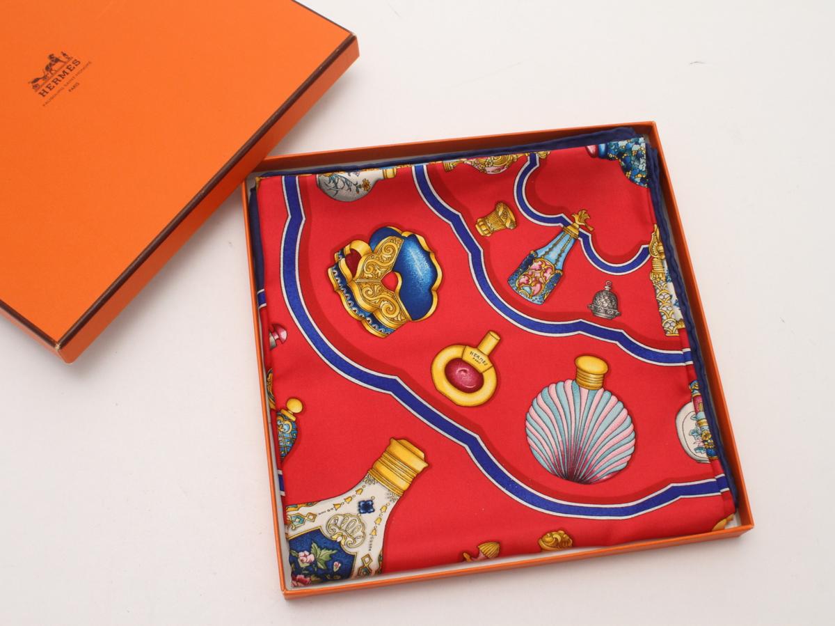 エルメス カレ90 スカーフ le 香水瓶 importe flacon HERMES | SILK100