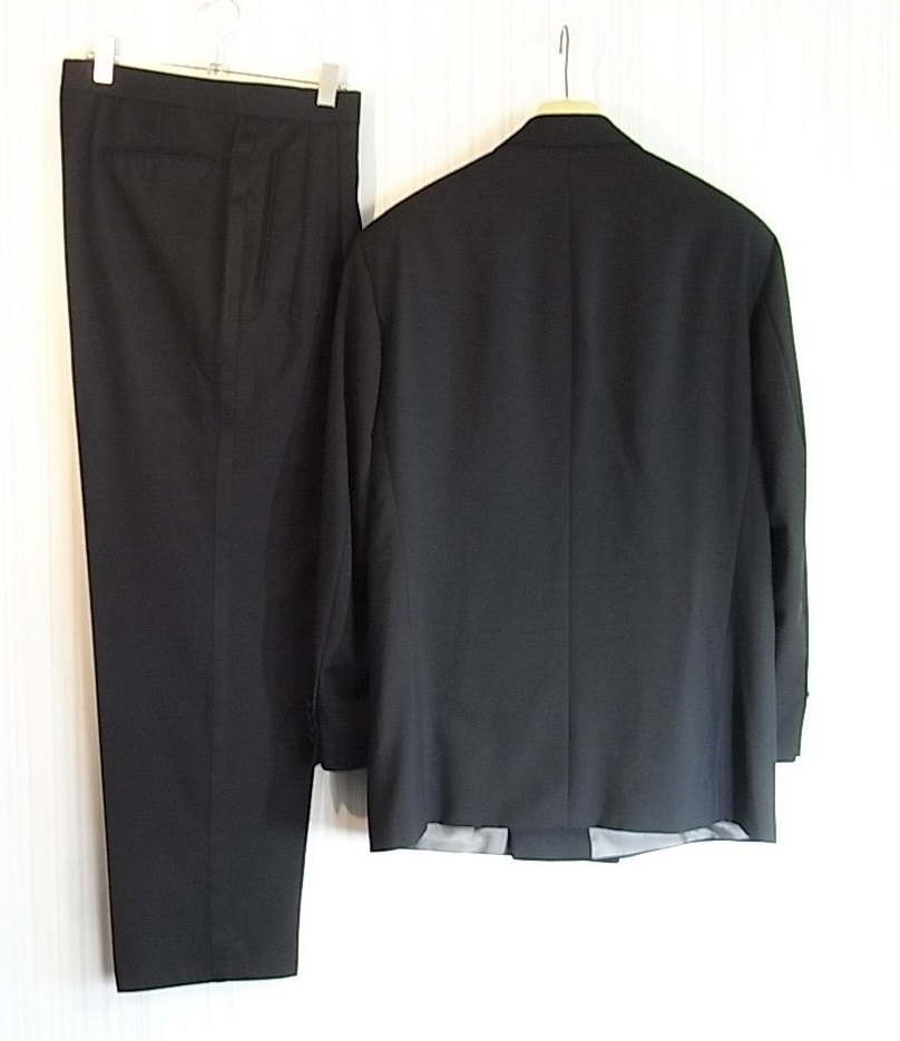 size50☆極美品☆ヒューゴ・ボス黒ラベル×カノニコ モヘア混タキシードスーツ