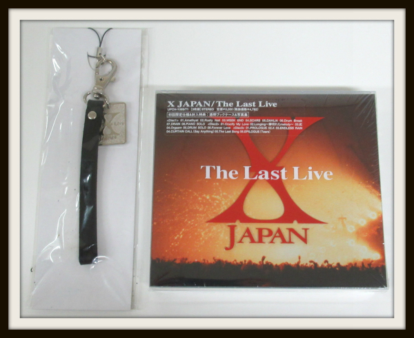 X JAPAN CD（3枚組）『The Last Live』レア特典ストラップ付 □ 初回