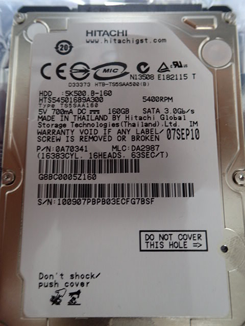 日立 5K500 B-160 160GB 品 ハードディスク パソコン部品(100GB～)｜売買されたオークション情報、yahooの商品情報を ...
