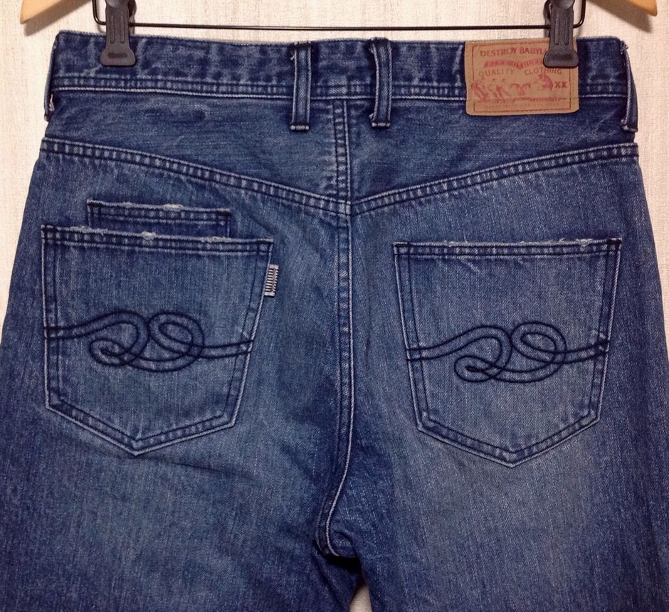 FIVE-O 50 DUPPIES ダメージ加工 デニム ジーンズ L DESTROY BABYLON 