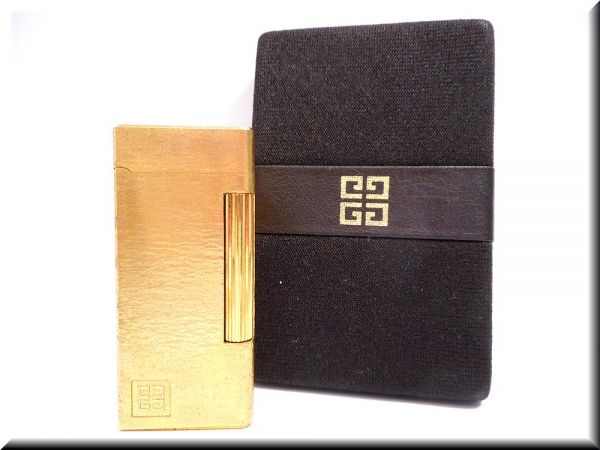 1円~★GIVENCHY ジバンシー ゴールド ガスライター(着火未確認の為ジャンク扱い)(管52944)