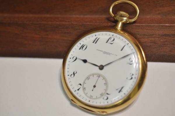 【OH済】パテックフィリップ PATEK アンティーク 懐中時計 18金無垢 3サイン 50mm 機械式 手巻き ヴィンテージ