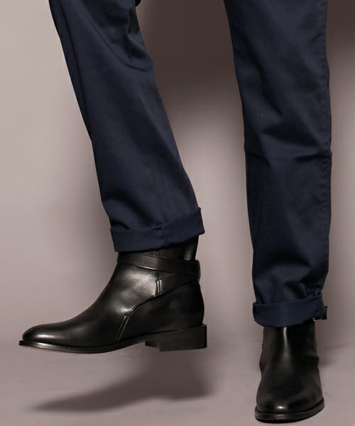 ユナイテッド アローズ BEAUTY & YOUTH B&Y ビューティー アンド ユース カーフ ジョッパー ブーツ 紳士 靴 ビジネス 9 1/2 新品 同様 黒