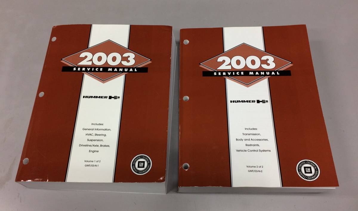 2003年/ハマー/HUMMER/H2/SERVISE MANUAL/サービスマニュアル/整備マニュアル/取扱説明書/英語