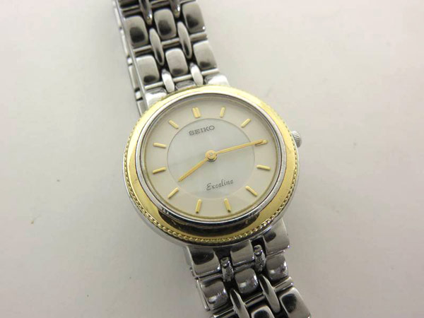 1円 ジャンク品 セイコー EXCELINE 4N20-0330 エクセリーヌ レディース 腕時計 BV927