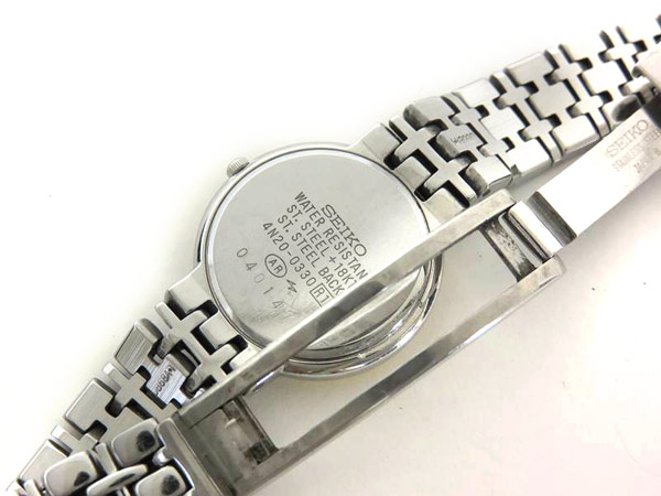 1円 ジャンク品 セイコー EXCELINE 4N20-0330 エクセリーヌ レディース 腕時計 BV927