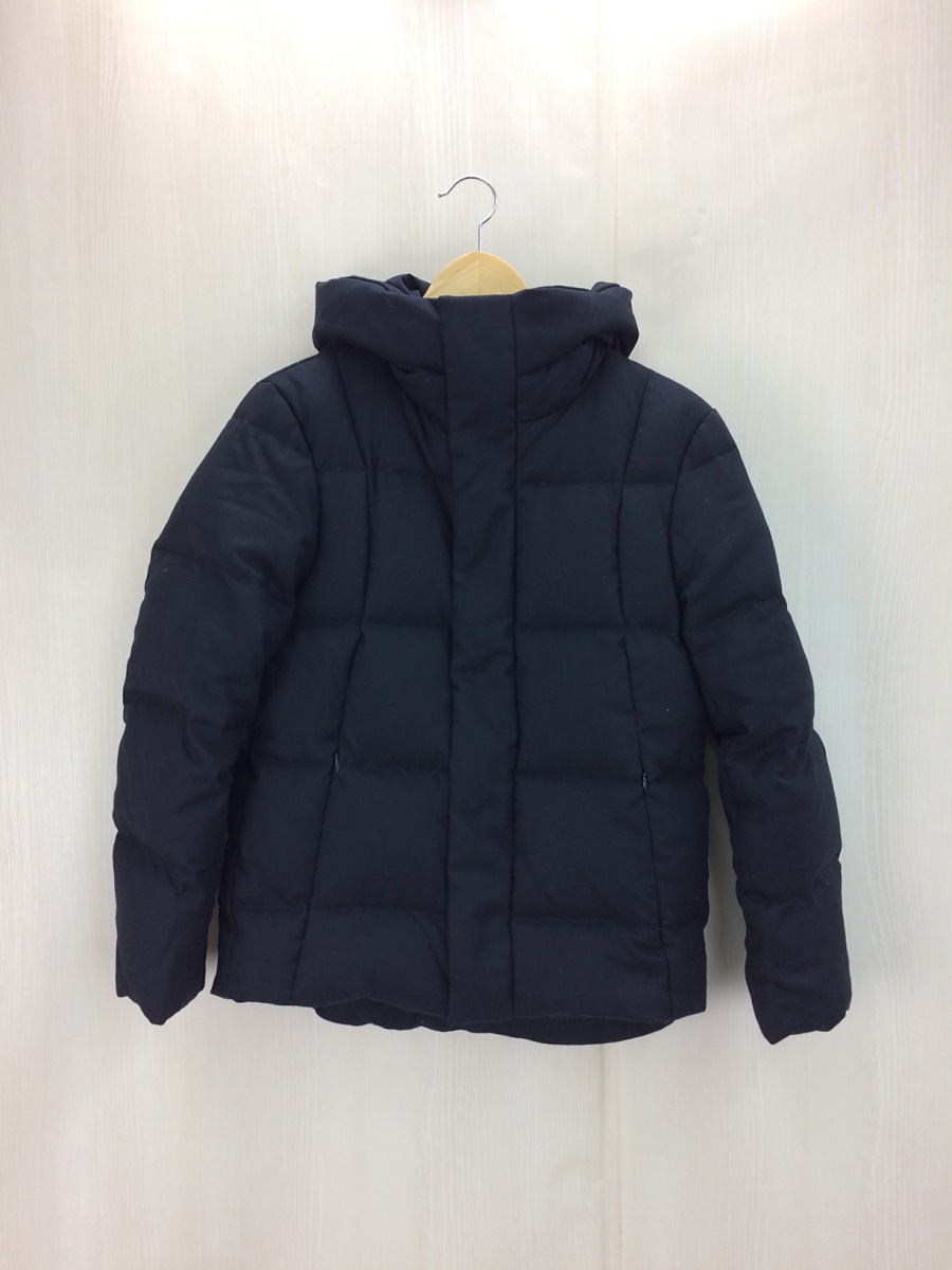 HARE◆フーディダウンジャケット/S/ウール/NVY