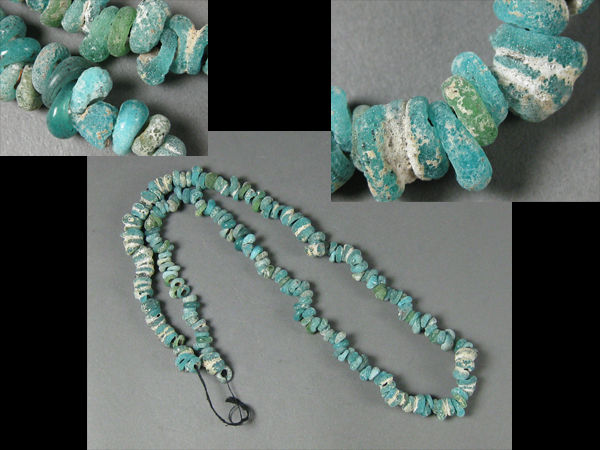 【古玄社】時代　古代ガラス玉／首飾　CJ931