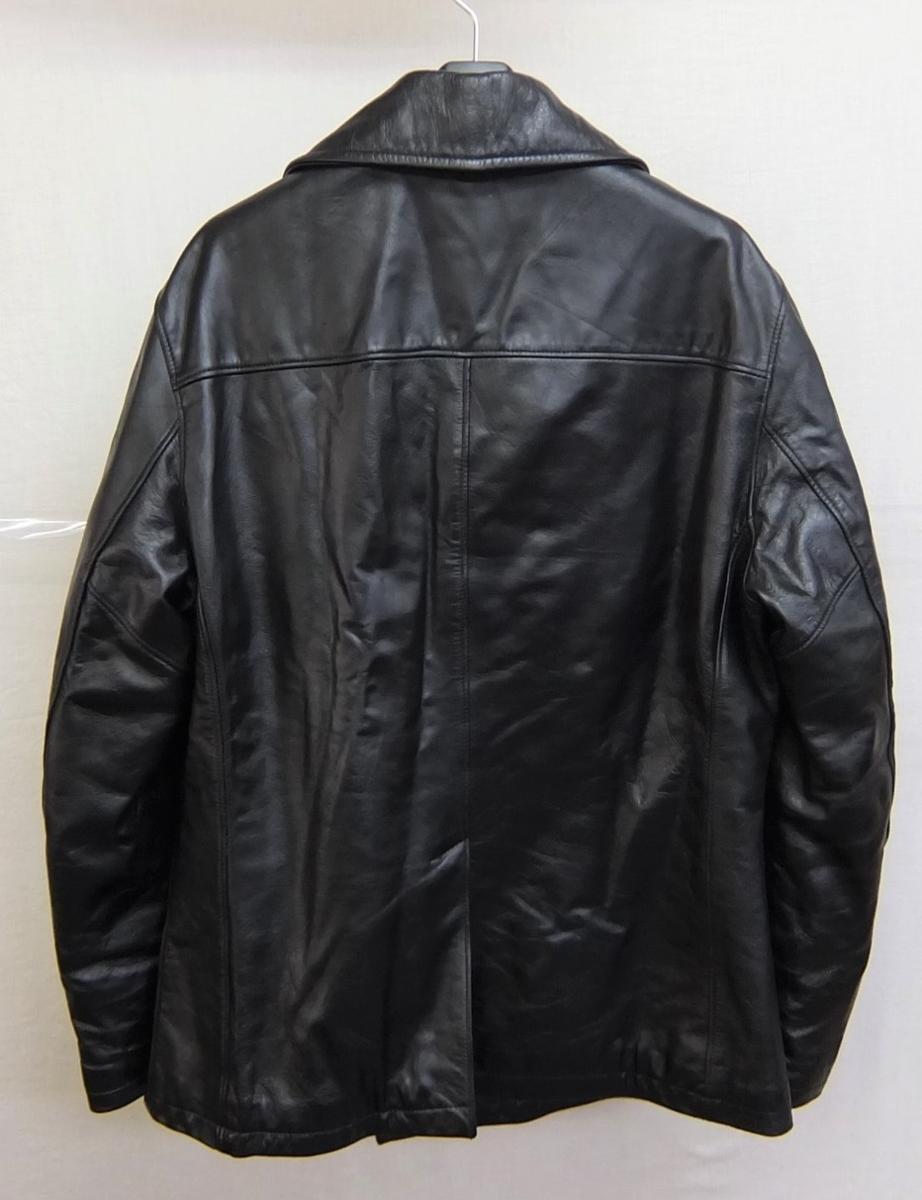 Liugoo Leathers レザーＰコート 黒 L 馬革 リューグーレザーズ