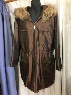 クレージュ Courreges ライナー・フード(ファー付き) 光沢コート 9AR 