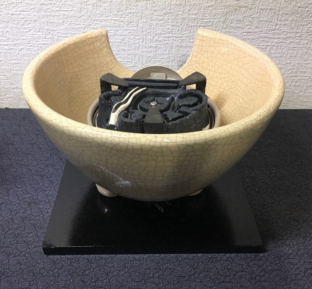 玉》 野々田商店 炭型 電熱器 共箱 100V・410W ⑤ ◇野々田式 風炉型