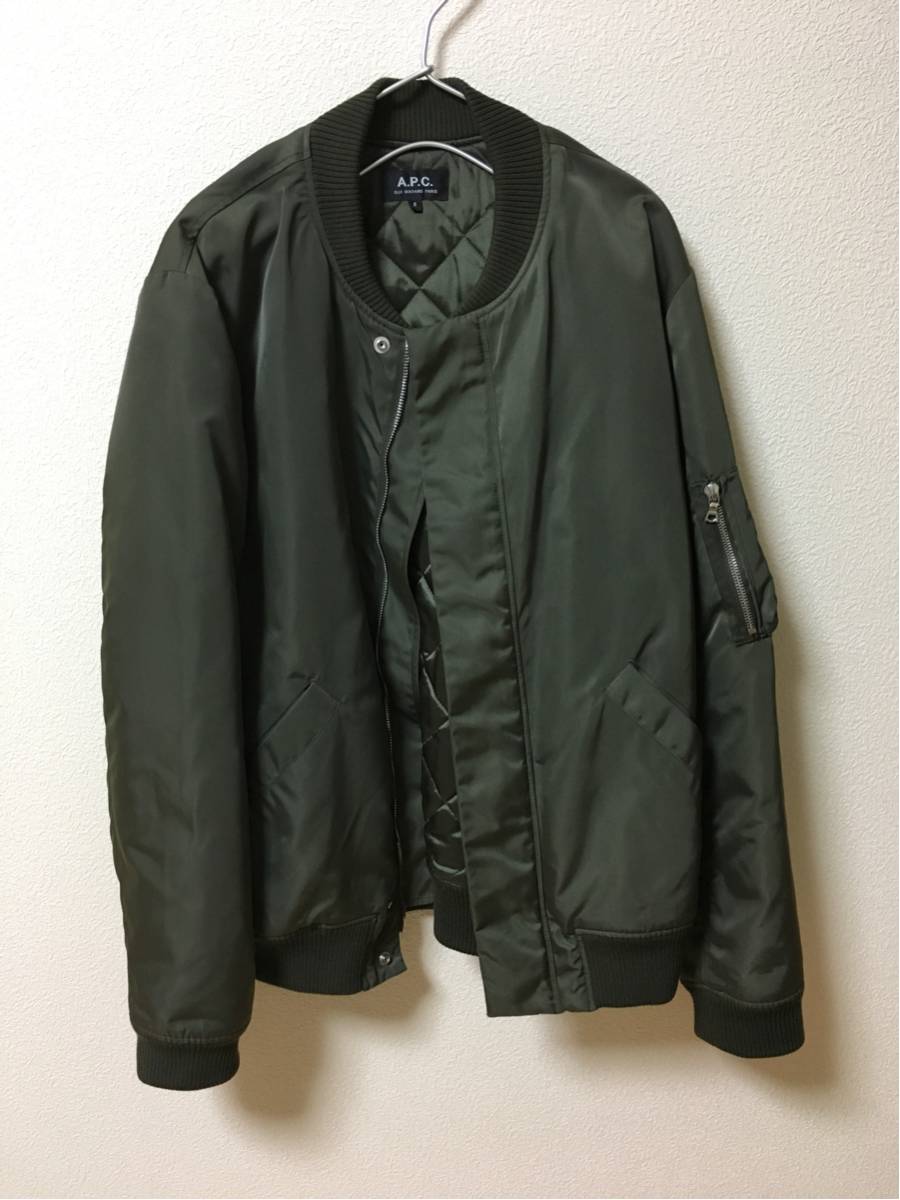 A.P.C.アーペーセー2015SS名作MA-1カーキSサイズ
