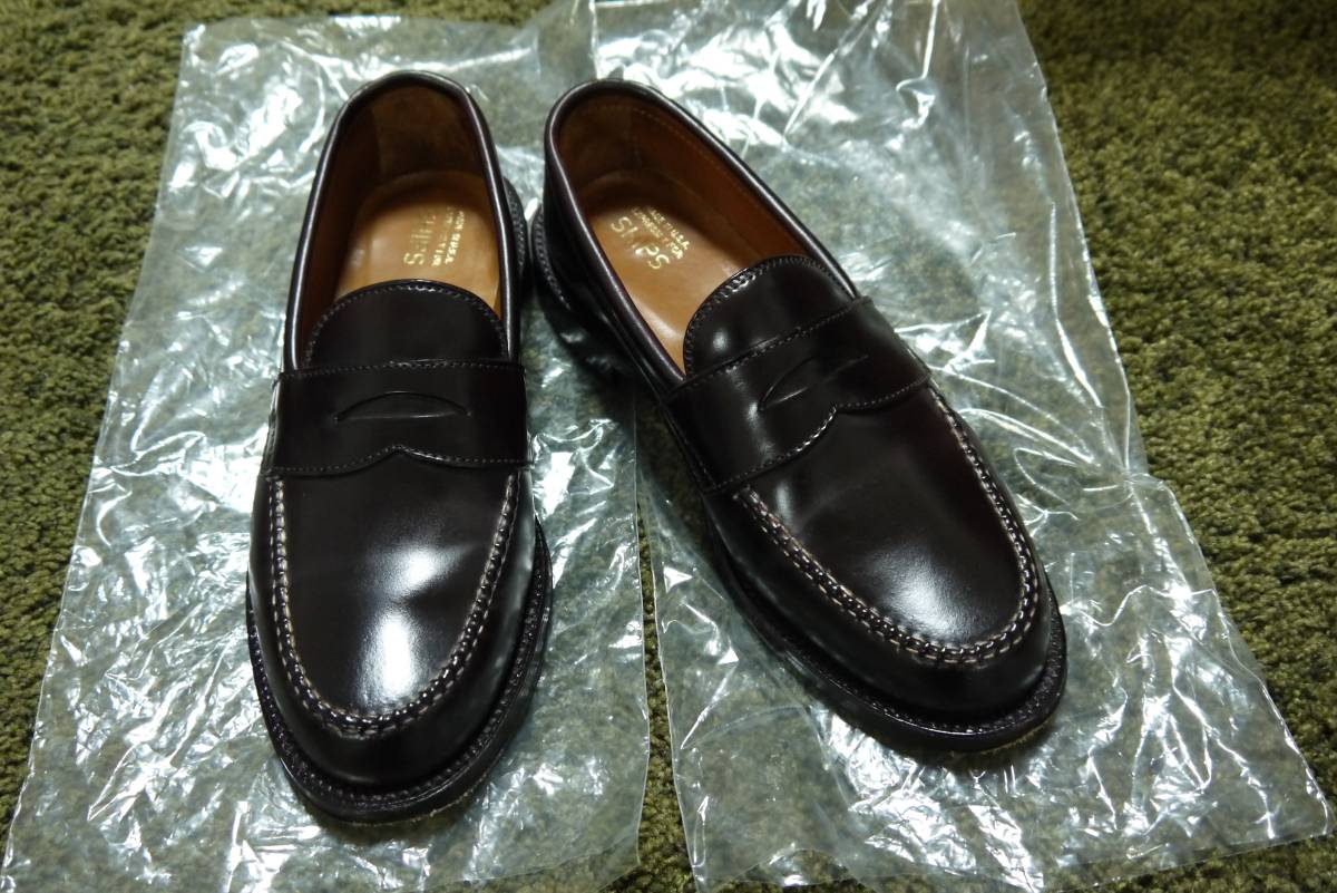 極上 alden 7140 #8 Burgundy Cordovan Leisure Handsewn Moccasin 6.5 