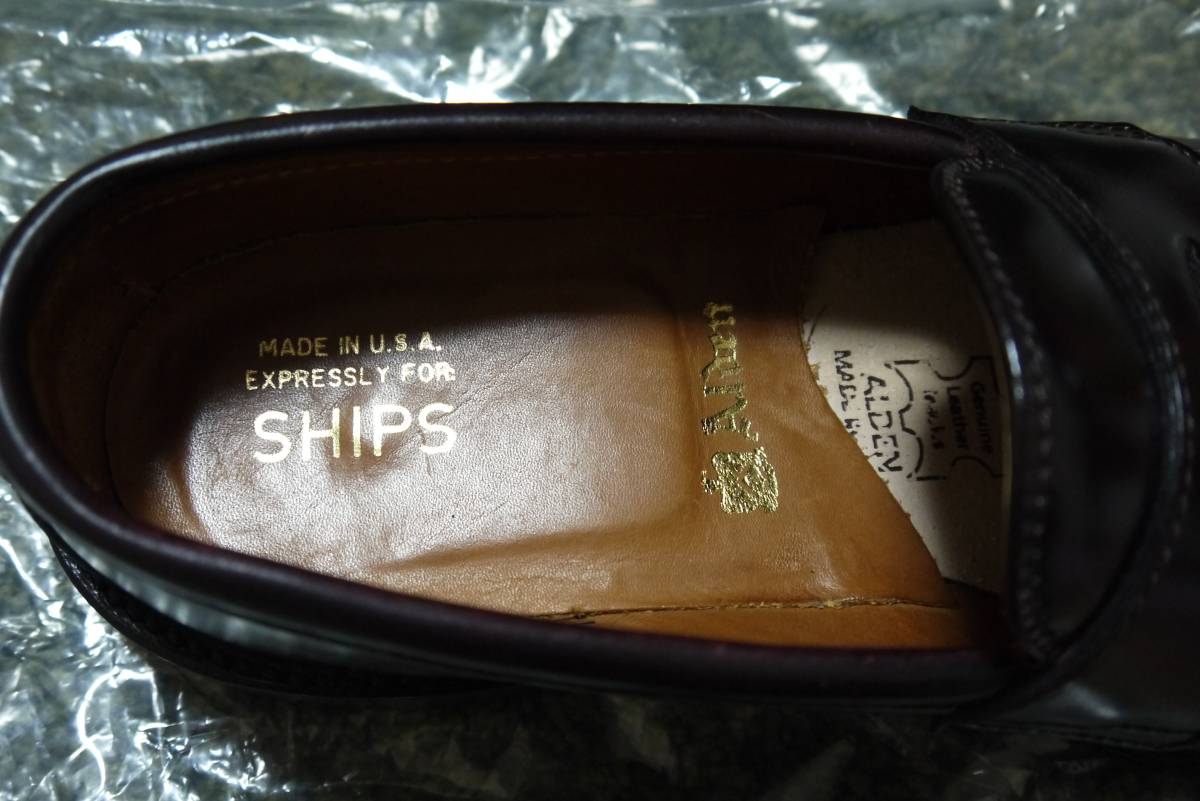 極上 alden 7140 #8 Burgundy Cordovan Leisure Handsewn Moccasin 6.5 