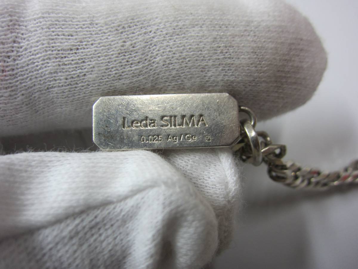 ☆中古 Leda SILMA レダ シルマ ゲルマニウム×シルバー 喜平ネックレス