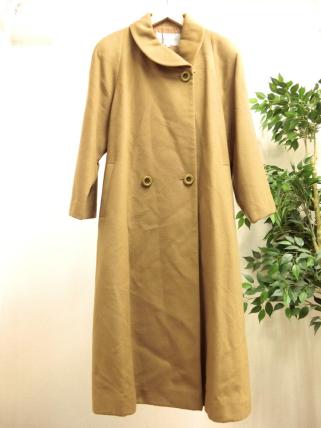 美品 aoyama Sara カシミヤ 100% ロング ダブル デザイン コート 9 